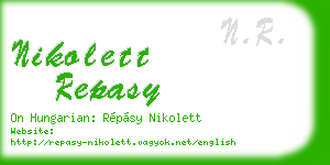 nikolett repasy business card