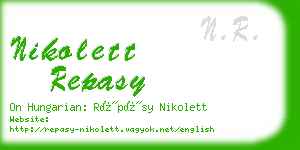 nikolett repasy business card